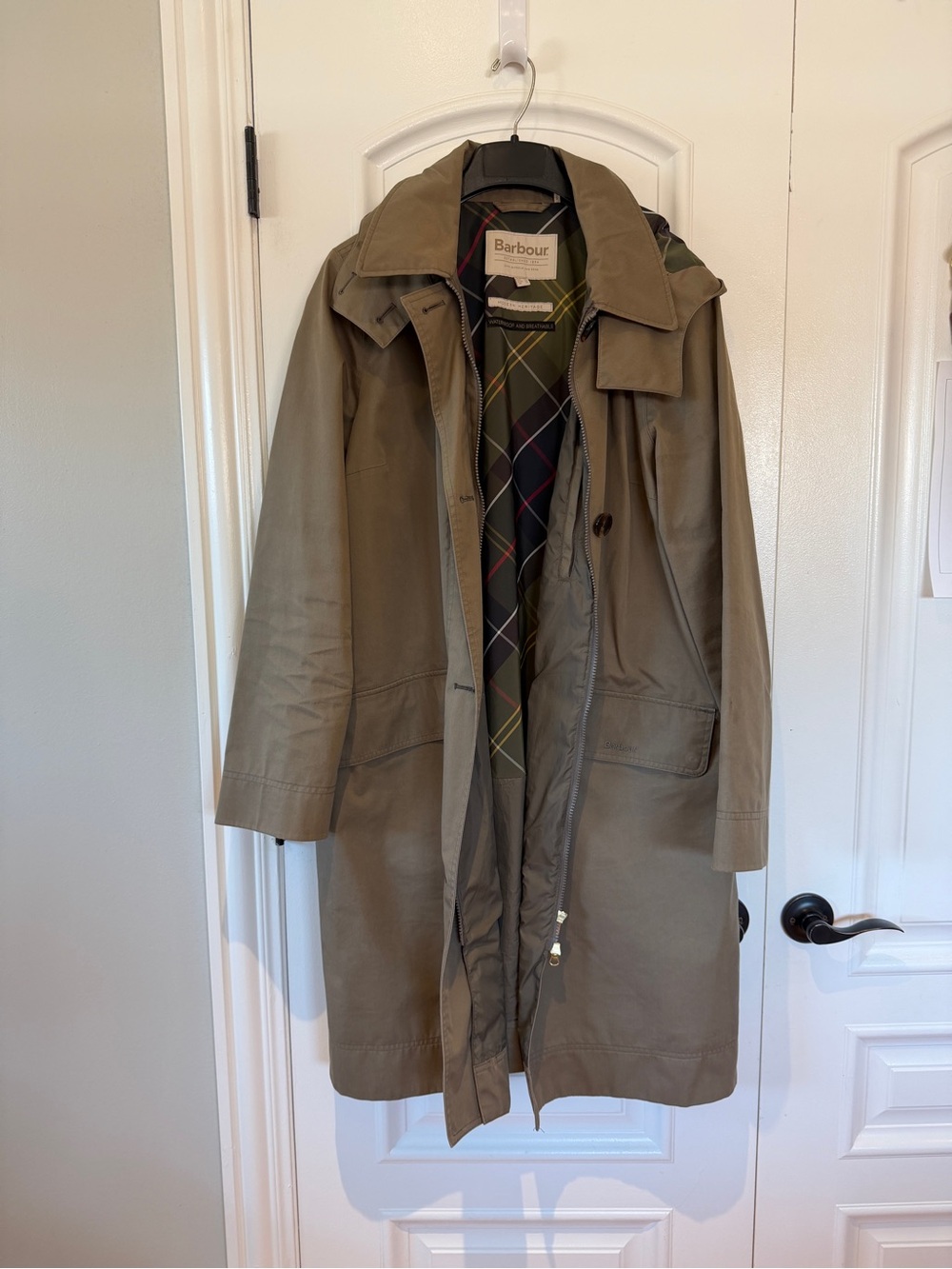 Barbour Hebrides Longline Trench with Removable Hood